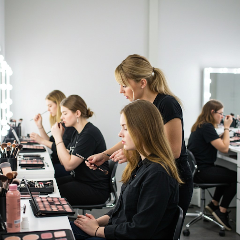 Lezione di make-up in aula a Torino presso Studio Alma