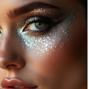 Make-up da sera con smokey eyes intensi e dettagli luminosi, esempio del livello avanzato insegnato nel Corso Avanzato Make-up di Studio Alma Torino.